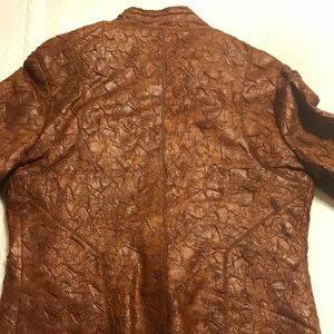 Faux leather textured jacket